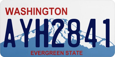 WA license plate AYH2841