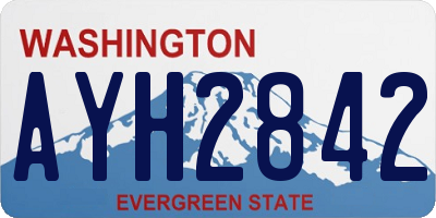 WA license plate AYH2842