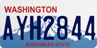 WA license plate AYH2844