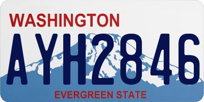 WA license plate AYH2846