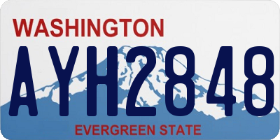 WA license plate AYH2848