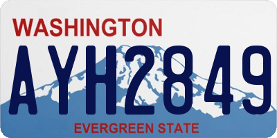 WA license plate AYH2849