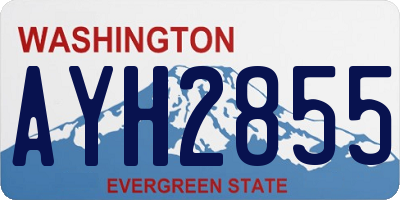 WA license plate AYH2855