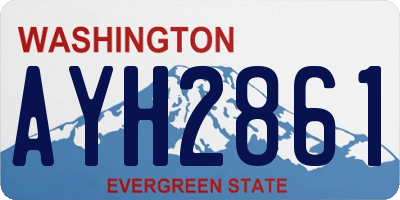WA license plate AYH2861