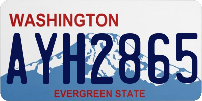 WA license plate AYH2865