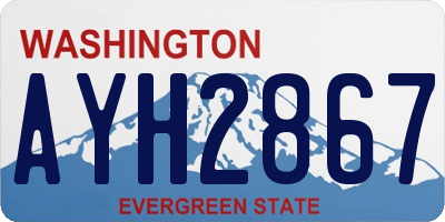 WA license plate AYH2867