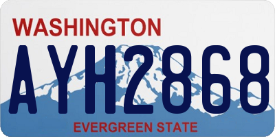 WA license plate AYH2868