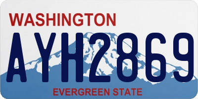 WA license plate AYH2869