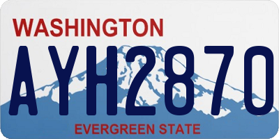 WA license plate AYH2870