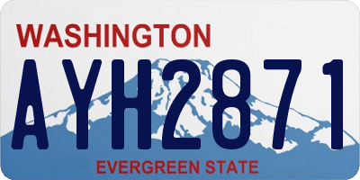 WA license plate AYH2871