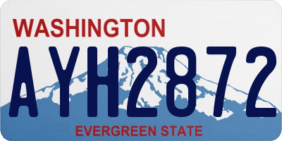 WA license plate AYH2872