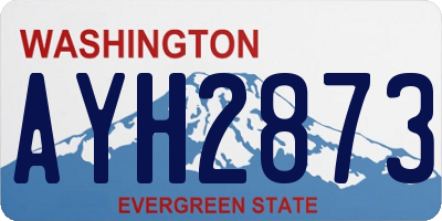 WA license plate AYH2873