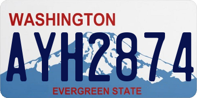 WA license plate AYH2874