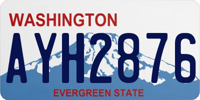 WA license plate AYH2876
