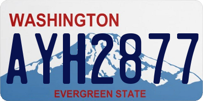 WA license plate AYH2877