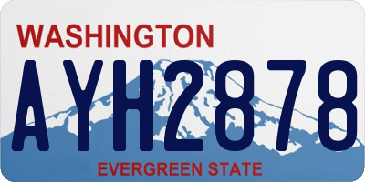 WA license plate AYH2878