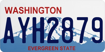 WA license plate AYH2879