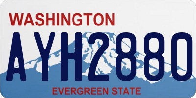 WA license plate AYH2880