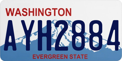 WA license plate AYH2884