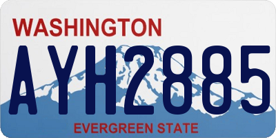 WA license plate AYH2885