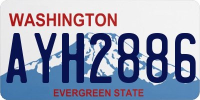 WA license plate AYH2886
