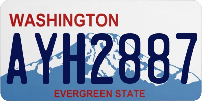 WA license plate AYH2887