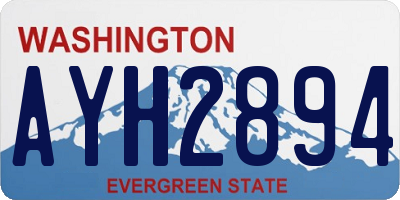 WA license plate AYH2894