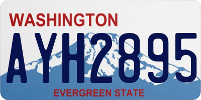 WA license plate AYH2895