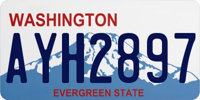 WA license plate AYH2897