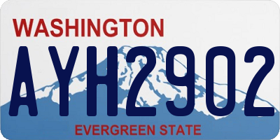 WA license plate AYH2902
