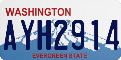 WA license plate AYH2914