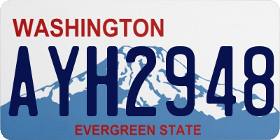 WA license plate AYH2948