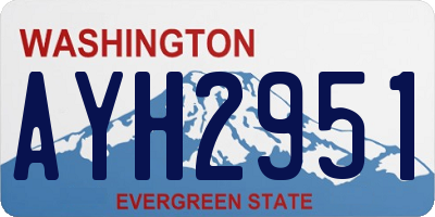 WA license plate AYH2951