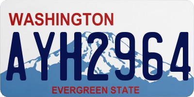 WA license plate AYH2964