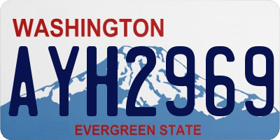 WA license plate AYH2969