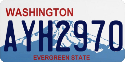 WA license plate AYH2970