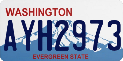 WA license plate AYH2973