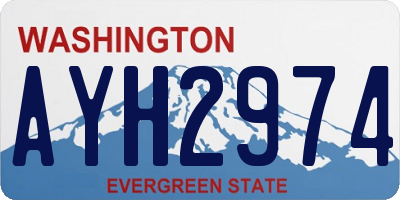 WA license plate AYH2974