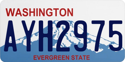 WA license plate AYH2975