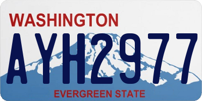 WA license plate AYH2977