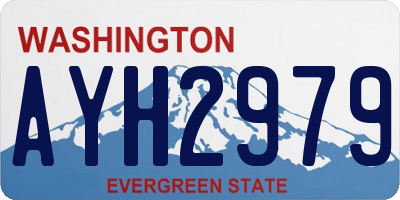 WA license plate AYH2979