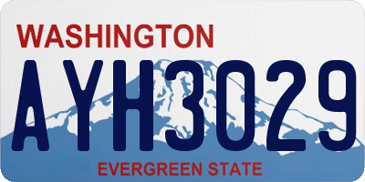WA license plate AYH3029