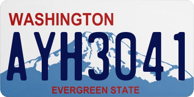 WA license plate AYH3041