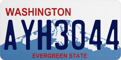 WA license plate AYH3044