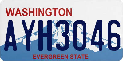 WA license plate AYH3046