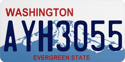 WA license plate AYH3055