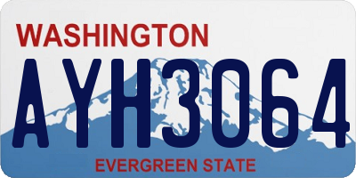 WA license plate AYH3064