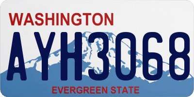 WA license plate AYH3068