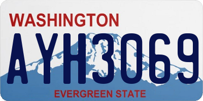 WA license plate AYH3069