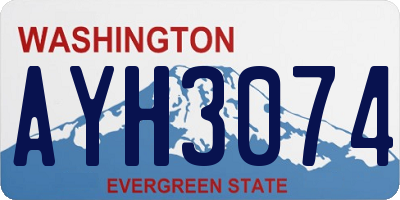 WA license plate AYH3074